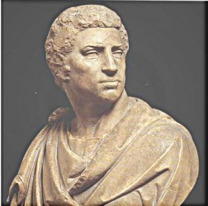 Busto di Giunio Bruto, l'eroe repubblicano celebrato nei versi del Rucellai, scolpito da Michelangiolo