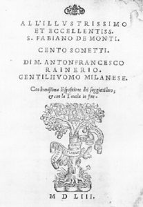 Frontespizio della princeps dei Cento sonetti