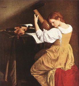 O. Gentileschi, Suonatrice di liuto